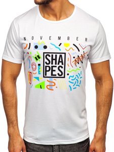 Men's Printed T-shirt White Bolf KS2625