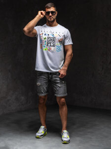 Men's Printed T-shirt White Bolf KS2625