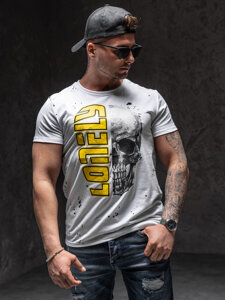 Men's Printed T-shirt White Bolf Y70001