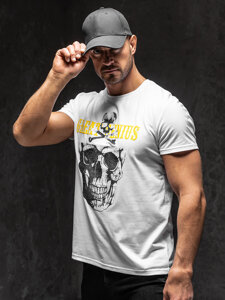 Men's Printed T-shirt White Bolf Y70005