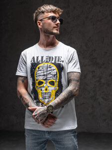 Men's Printed T-shirt White Bolf Y70007