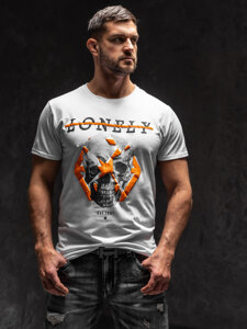 Men's Printed T-shirt White Bolf Y70011