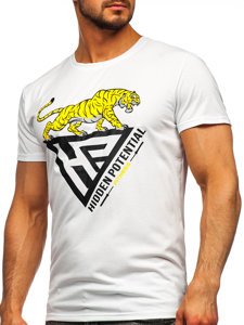 Men's Printed T-shirt White Bolf Y70013