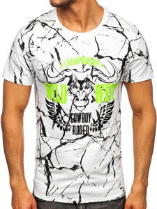 Men's Printed T-shirt White Bolf Y70026