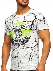 Men's Printed T-shirt White Bolf Y70026