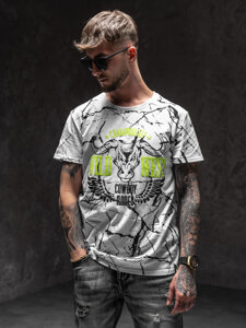 Men's Printed T-shirt White Bolf Y70026