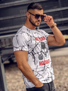 Men's Printed T-shirt White Bolf Y70030A