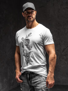 Men's Printed T-shirt White Bolf Y70052