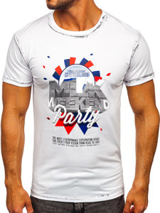 Men's Printed T-shirt White Bolf s028