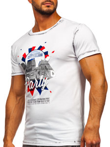 Men's Printed T-shirt White Bolf s028