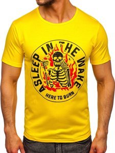 Men's Printed T-shirt Yellow Bolf KS2631