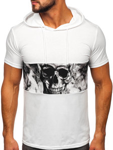 Men's Printed T-shirt with Hood White Bolf 8T971