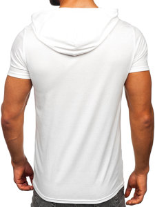 Men's Printed T-shirt with Hood White Bolf 8T979