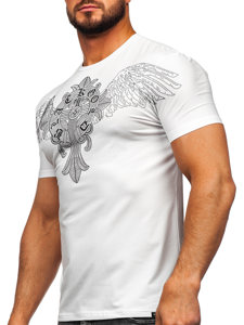 Men's Printed T-shirt with Sequins White Bolf MT3037