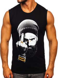 Men's Printed Tank Top Black Bolf 14812