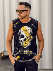 Men's Printed Tank Top Black Bolf 14814