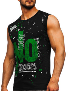 Men's Printed Tank Top Black Bolf 14825