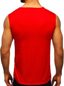 Men's Printed Tank Top Red Bolf KS2091