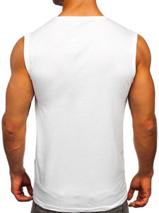 Men's Printed Tank Top White Bolf 14808