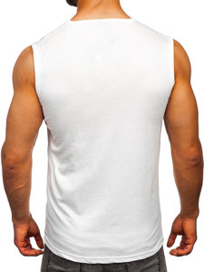 Men's Printed Tank Top White Bolf 14815