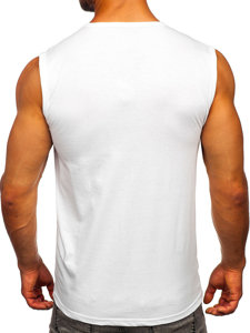 Men's Printed Tank Top White Bolf 14816