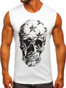 Men's Printed Tank Top White Bolf 14817