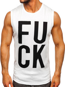 Men's Printed Tank Top White Bolf 14820