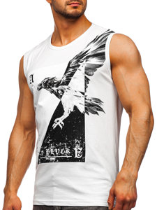 Men's Printed Tank Top White Bolf 14821