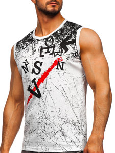 Men's Printed Tank Top White Bolf 14826