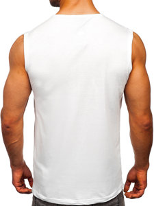 Men's Printed Tank Top White Bolf 14827