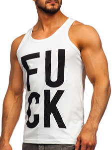 Men's Printed Tank Top White Bolf 14830