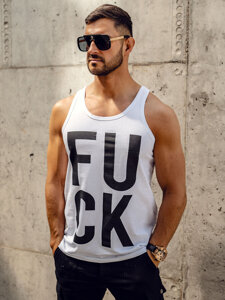 Men’s Printed Tank Top White Bolf 14830A