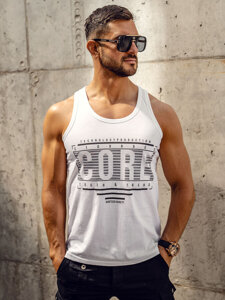 Men’s Printed Tank Top White Bolf 14840A