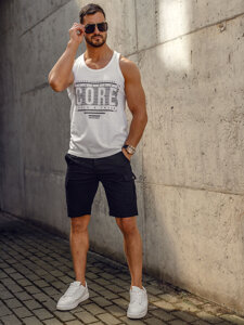 Men’s Printed Tank Top White Bolf 14840A