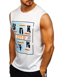 Men's Printed Tank Top White Bolf KS2091