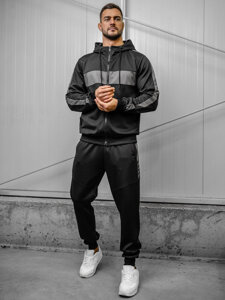 Men's Printed Tracksuit with hood Black Bolf 8C8115A