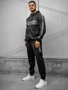 Men's Printed Tracksuit with hood Black Bolf 8C8115A