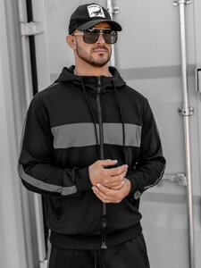 Men's Printed Tracksuit with hood Black Bolf 8C8115A