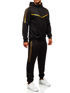 Men's Printed Tracksuit with hood Black Bolf 8C8117