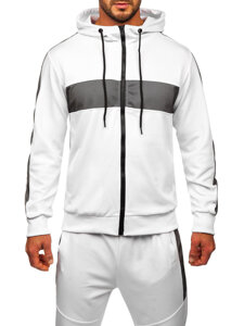 Men's Printed Tracksuit with hood White Bolf 8C8115