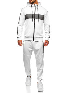 Men's Printed Tracksuit with hood White Bolf 8C8115