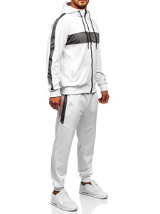 Men's Printed Tracksuit with hood White Bolf 8C8115