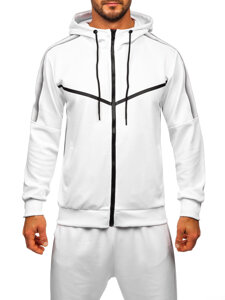 Men's Printed Tracksuit with hood White Bolf 8C8117