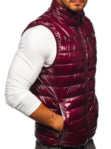 Men's Quilted Gilet Claret Bolf R0109A