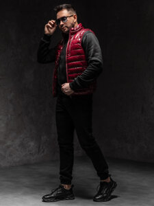 Men’s Quilted Gilet Claret Bolf R0109AA1