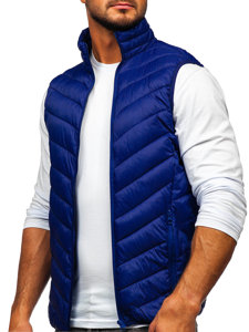 Men's Quilted Gilet Dark Blue Bolf 13073