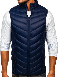 Men's Quilted Gilet Navy Blue Bolf 13073