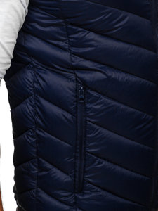 Men's Quilted Gilet Navy Blue Bolf 13073