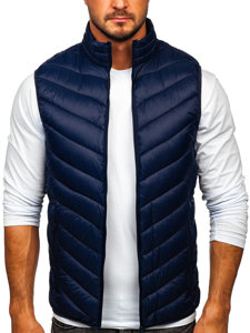 Men's Quilted Gilet Navy Blue Bolf 13073