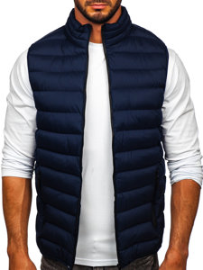 Men's Quilted Gilet Navy Blue Bolf 5M711